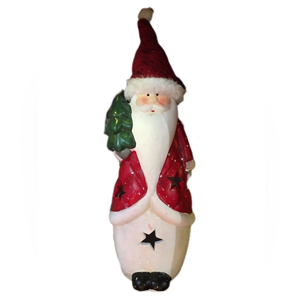 Festive Santa Claus Figurine with Red Coat